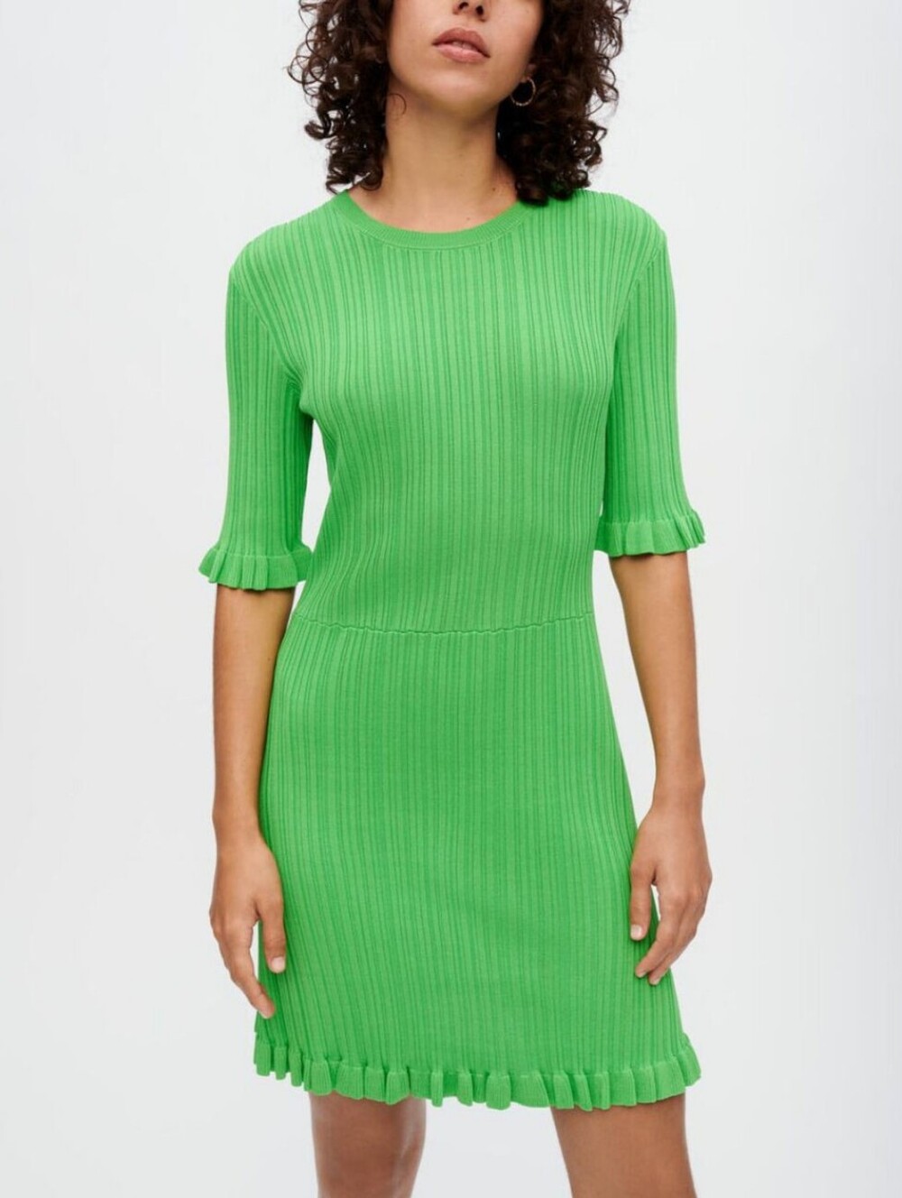 Maje Ruffled Knit Dress Sz 40